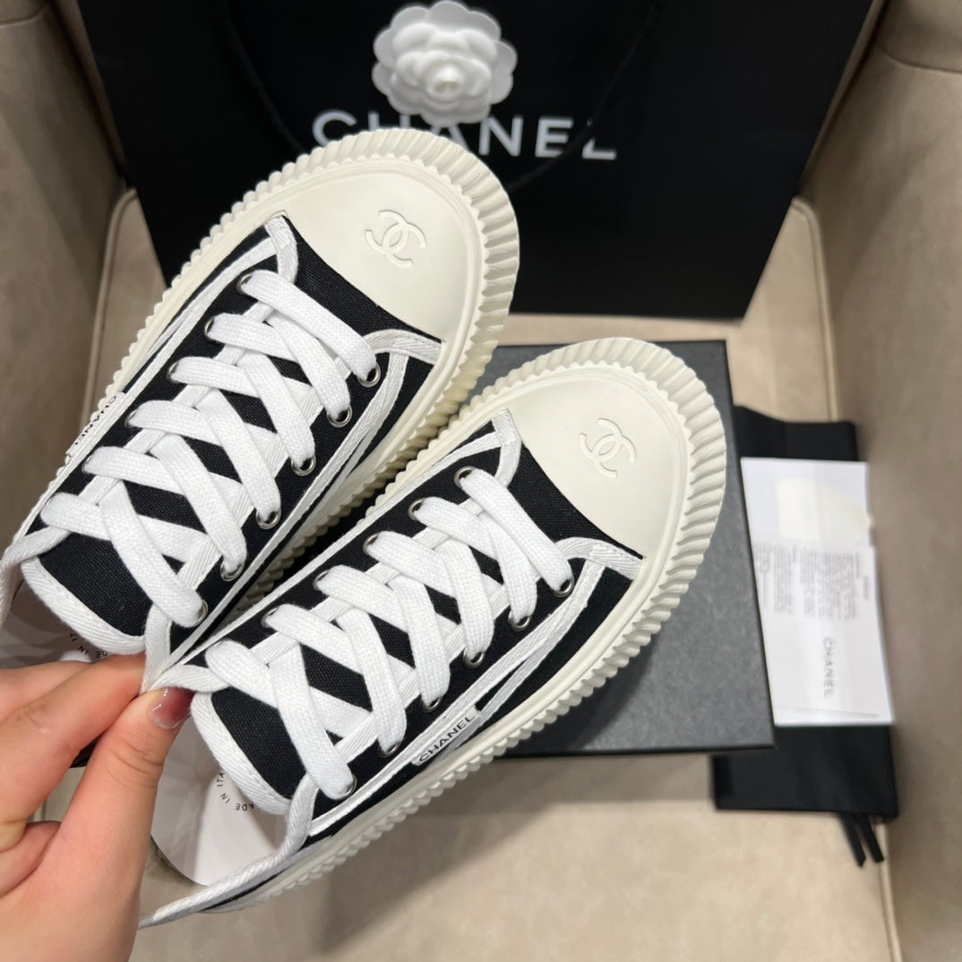 Vintage 2024 Autumn and Winter New Style Canvas Thick-soled Sneakers 1824071604