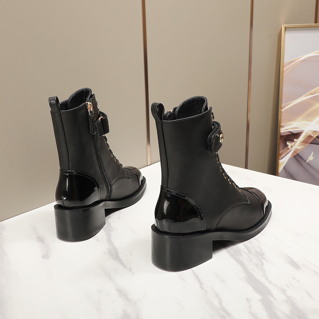 cowhide short boots Martin boots 0724101704