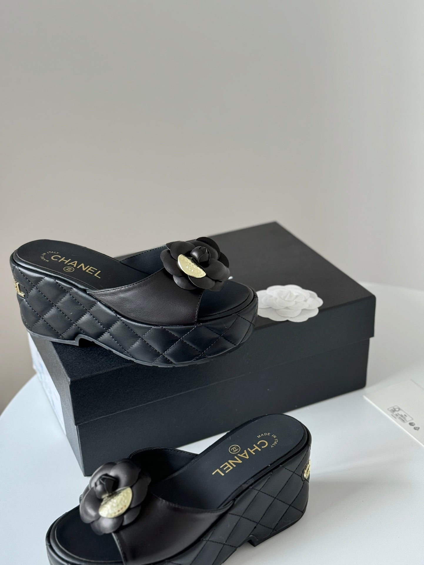 24SS camellia platform slippers 0724042709