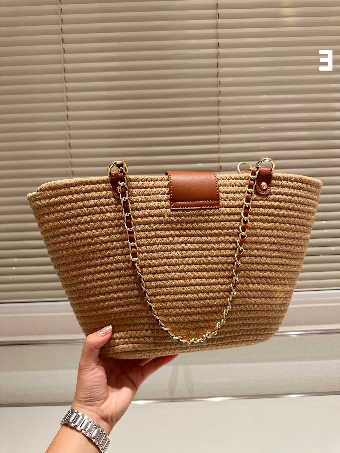 summer woven leather handbag 0724041120