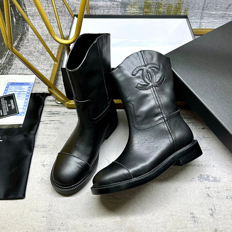 Short sleeved knight leather boots for women 1024093014