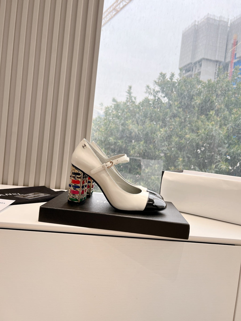 Chane1 top fashion classic color block high heels 0724030825