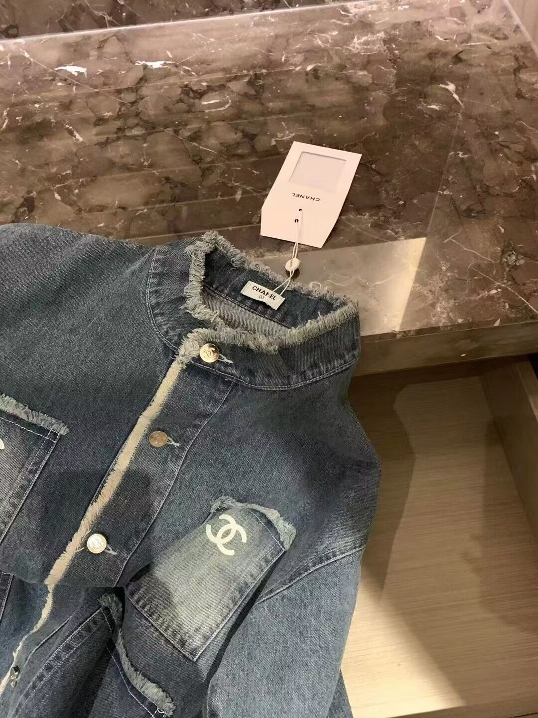 New Small Collar Denim Jacket 1024030605