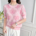 New Round Neck Sweater Short Sleeve 1024071024