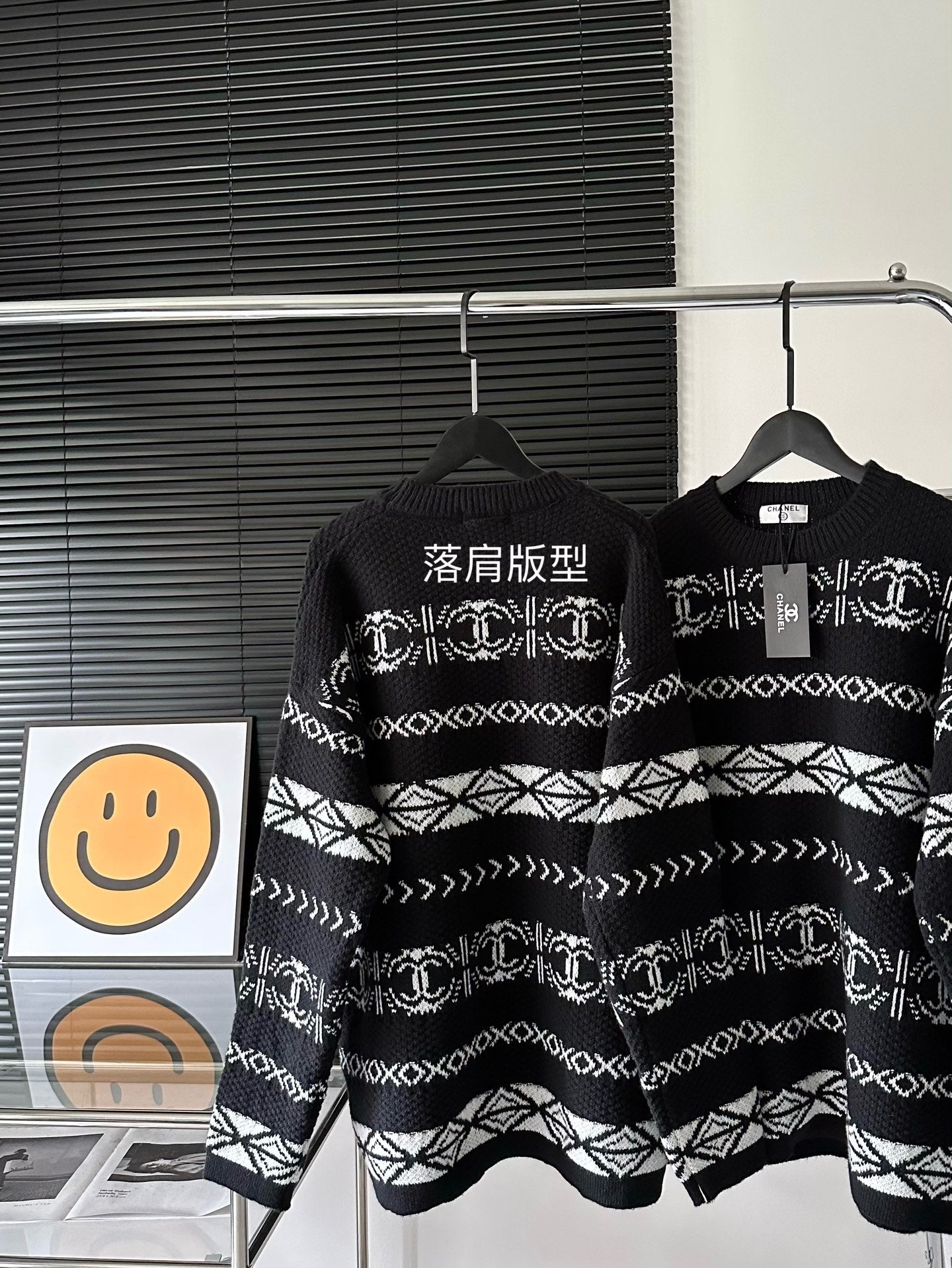 Christmas limited edition all over jacquard logo thick knitted sweater XC0823110701