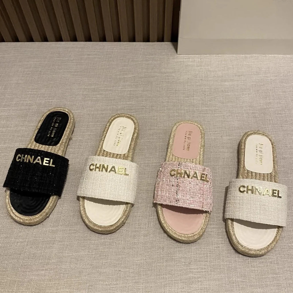 New Fashion Woven Flat Fisherman Slippers 1024042907