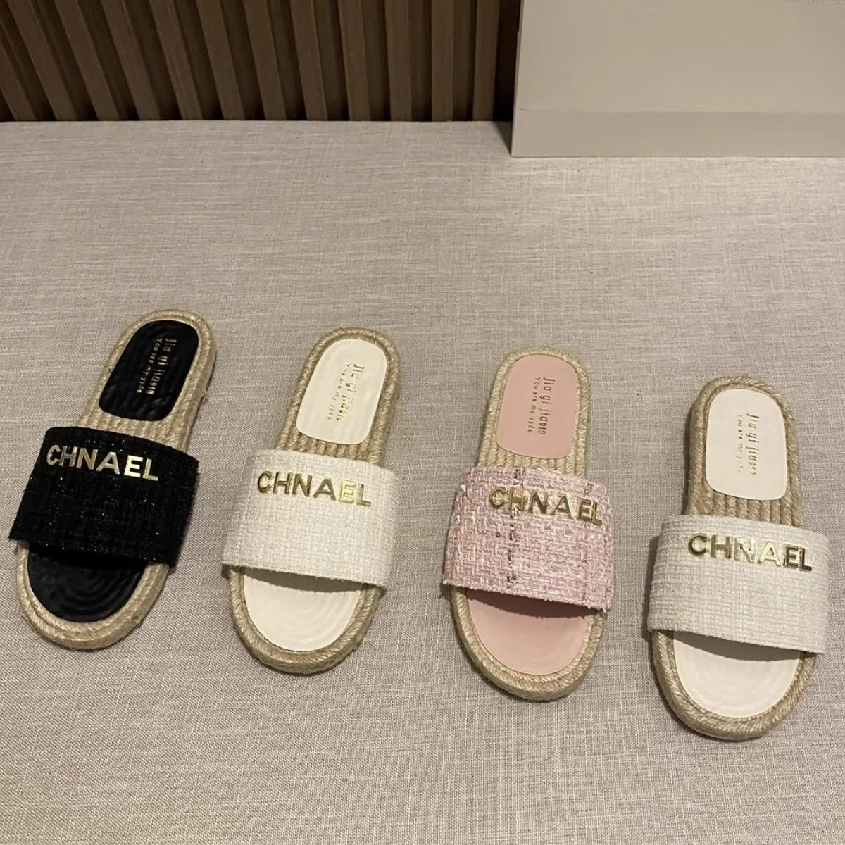 New Fashion Woven Flat Fisherman Slippers 1024042907