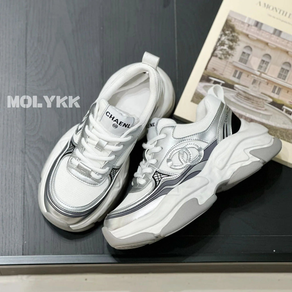 New Thick-soled Sports Shoes Casual Breathable Height-increasing Shoes 1024031407