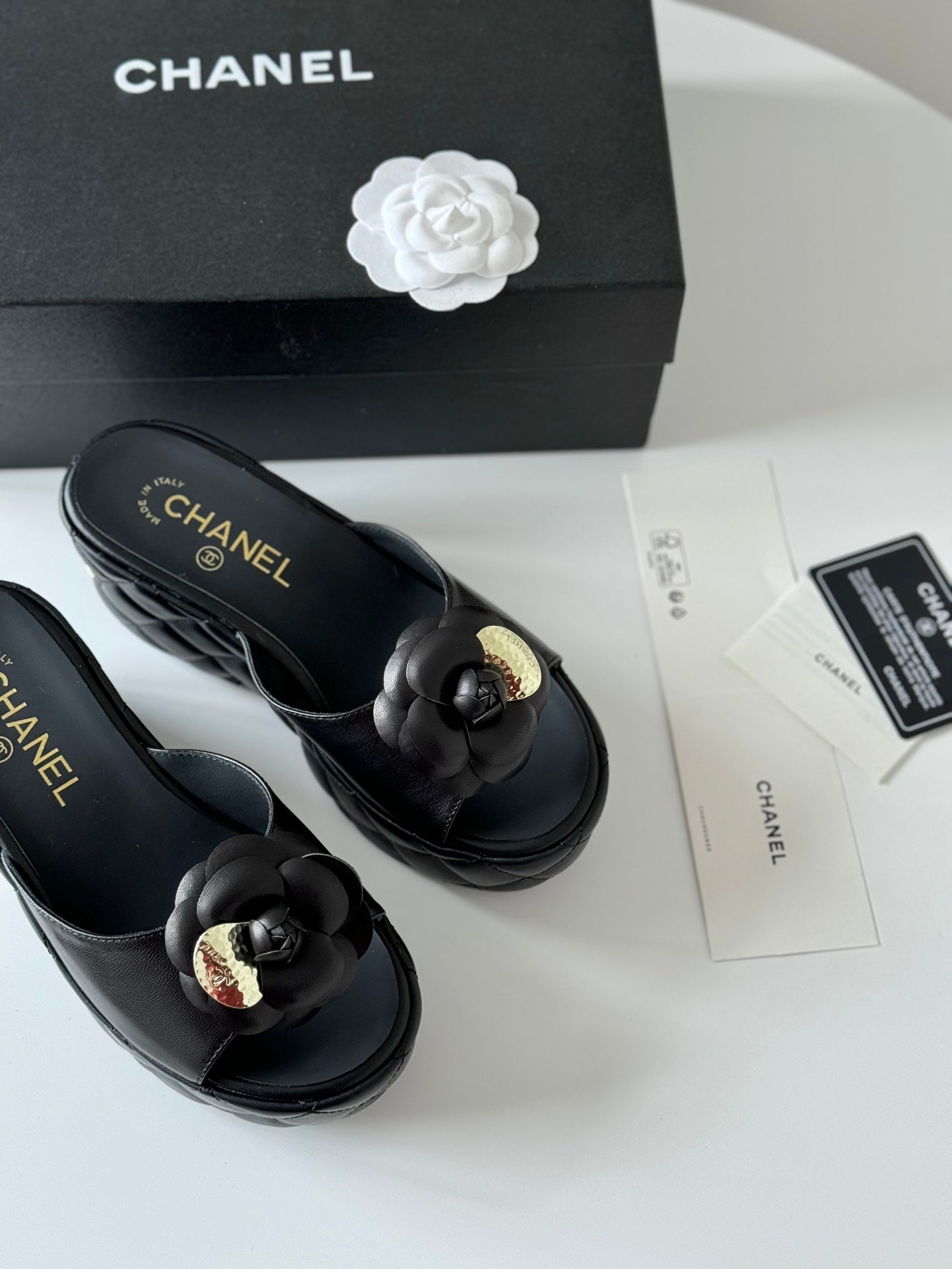 24SS camellia platform slippers 0724042709