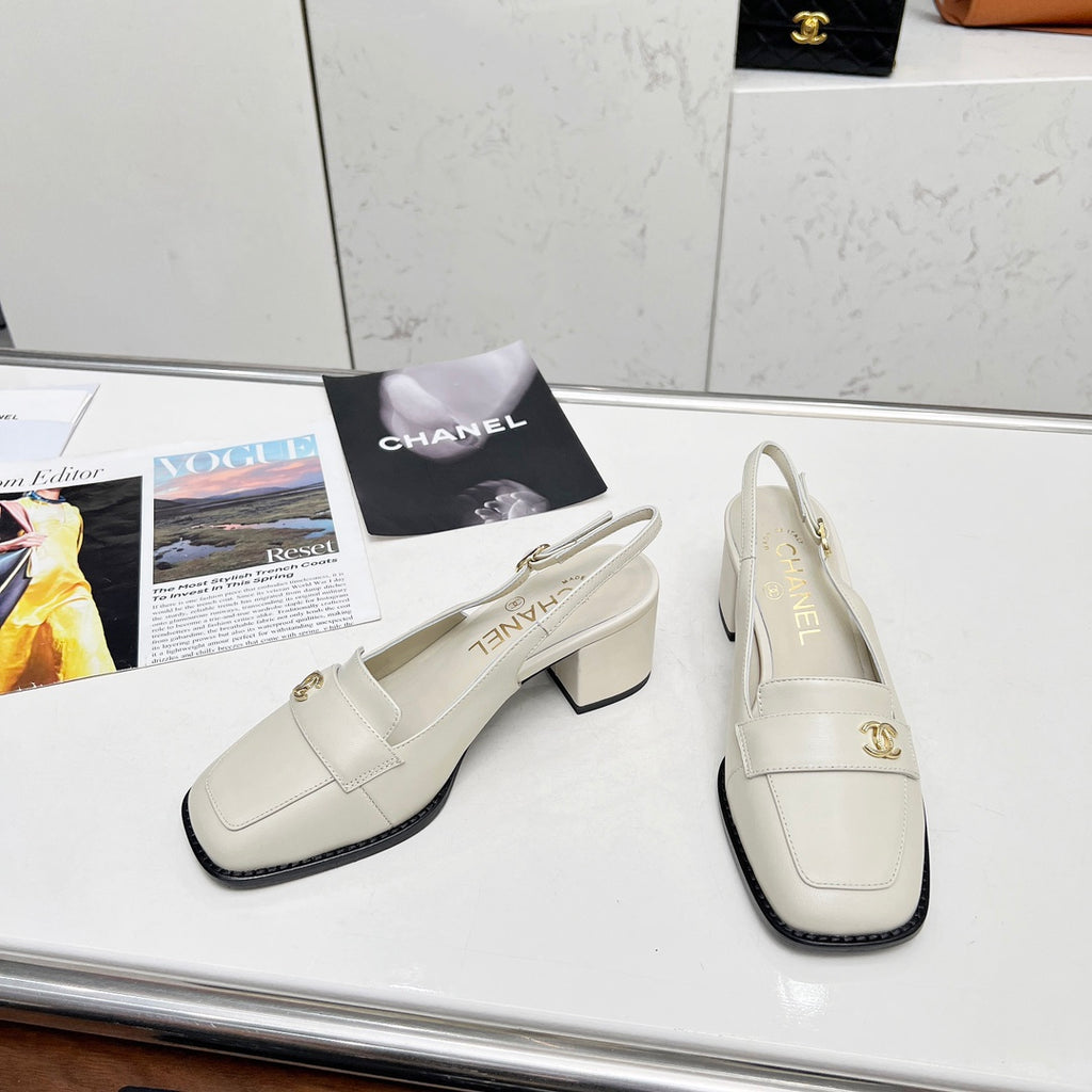 Chane1 top fashion classic flat toe thick heels 0724030818