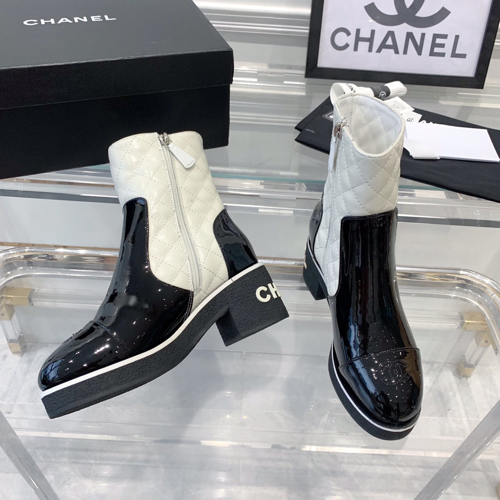 fashionable rhombus leather boots 0724102317