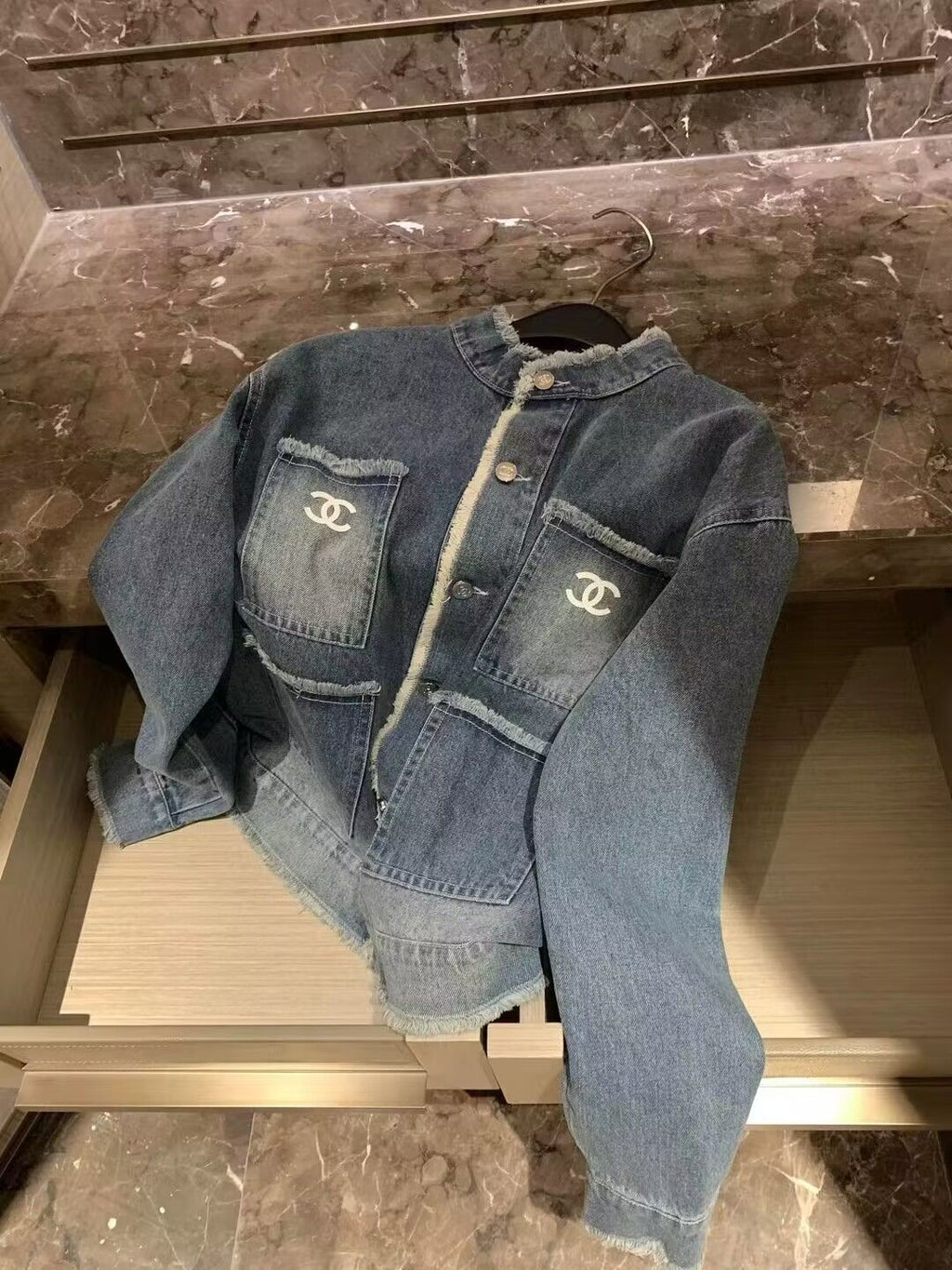 New Small Collar Denim Jacket 1024030605
