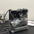 New black and siLer gradient plaid bag 071