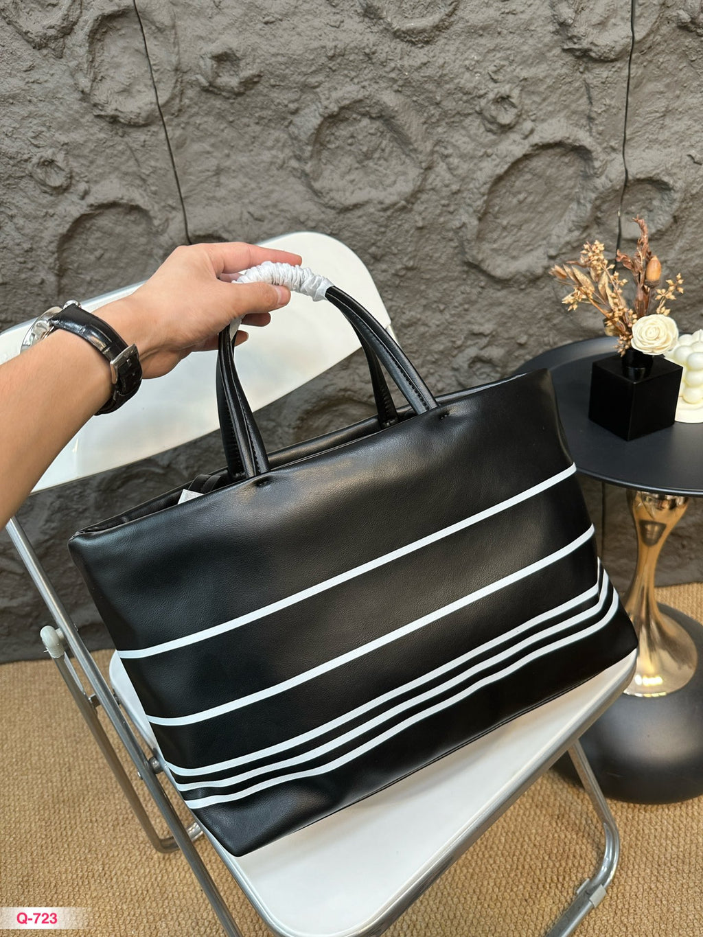 Fashion Leather Top Handle Tote Bag 0724082609