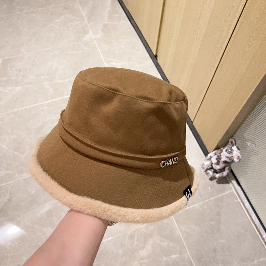 Thick plush small fragrance fisherman hat XC0823110709