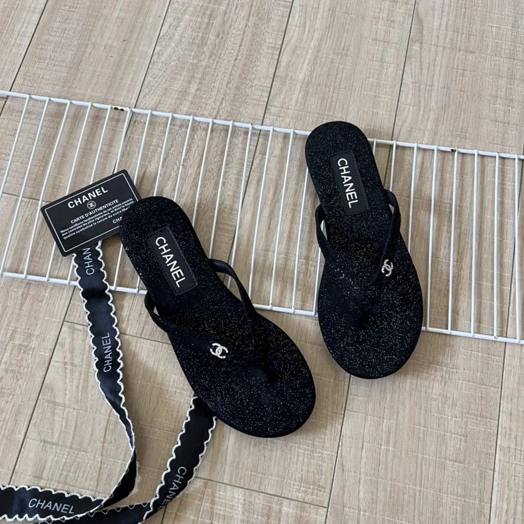 New Arrival Sandwich Black All-Match Beach Holiday Flats 1024061702