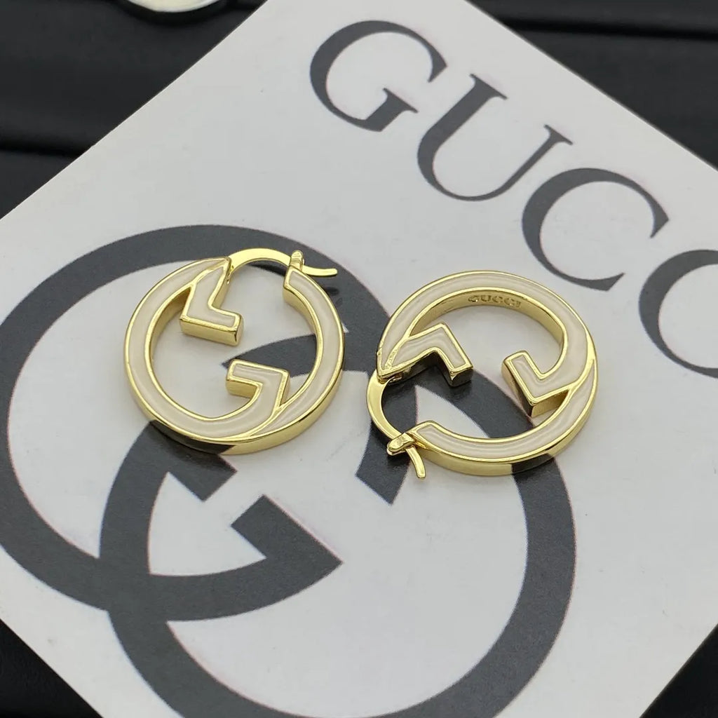 G letter earrings versatile lightweight vintage 1024122702