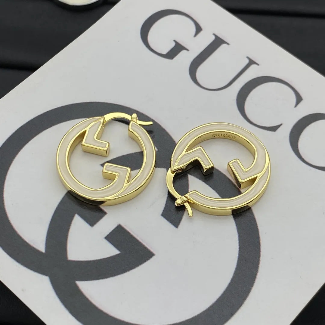 G letter earrings versatile lightweight vintage 1024122702
