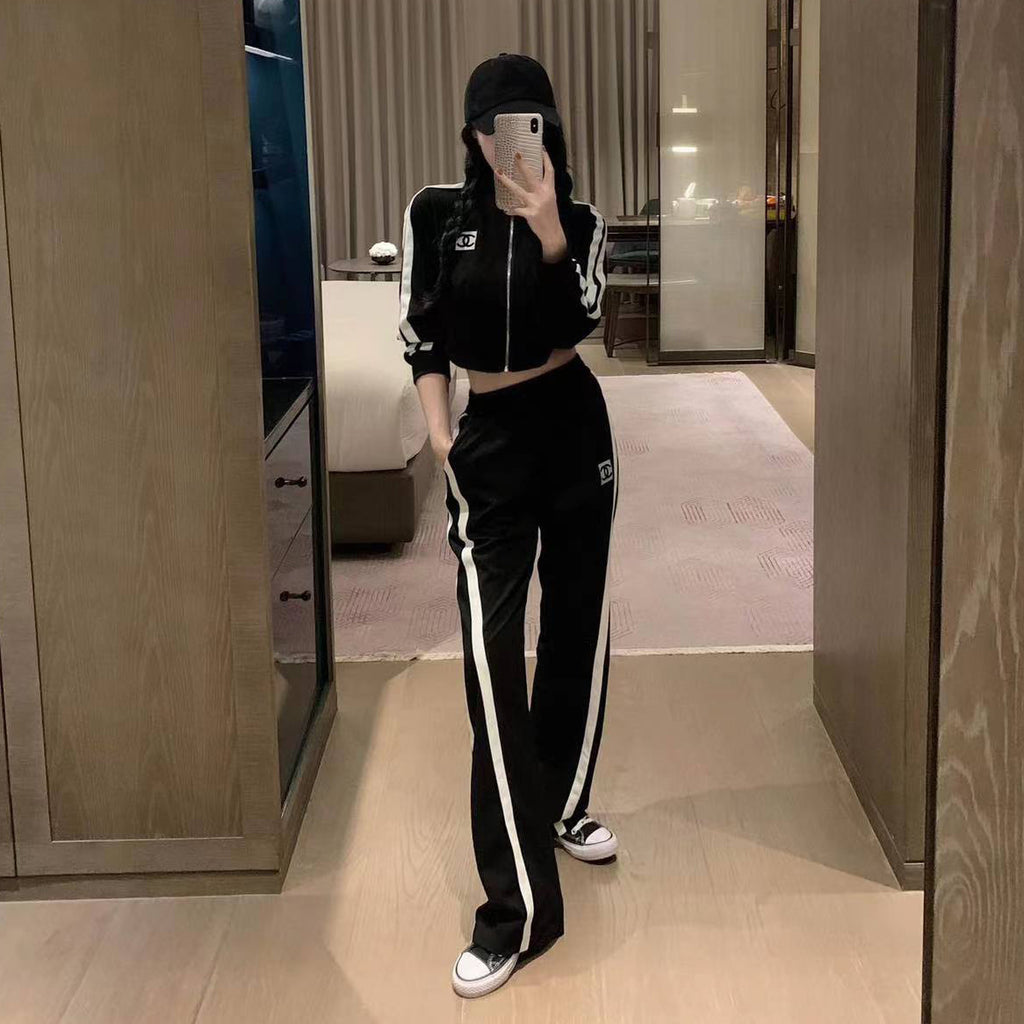Fashionable sports waist-exposed sexy suit XC1823090603