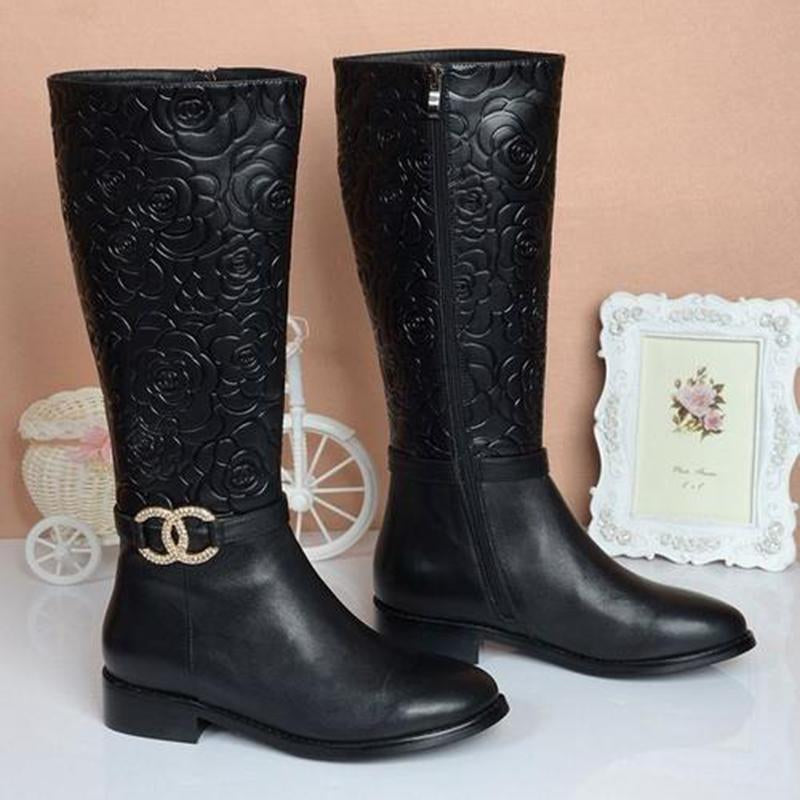 Fashion classic printed long boots 1023120416
