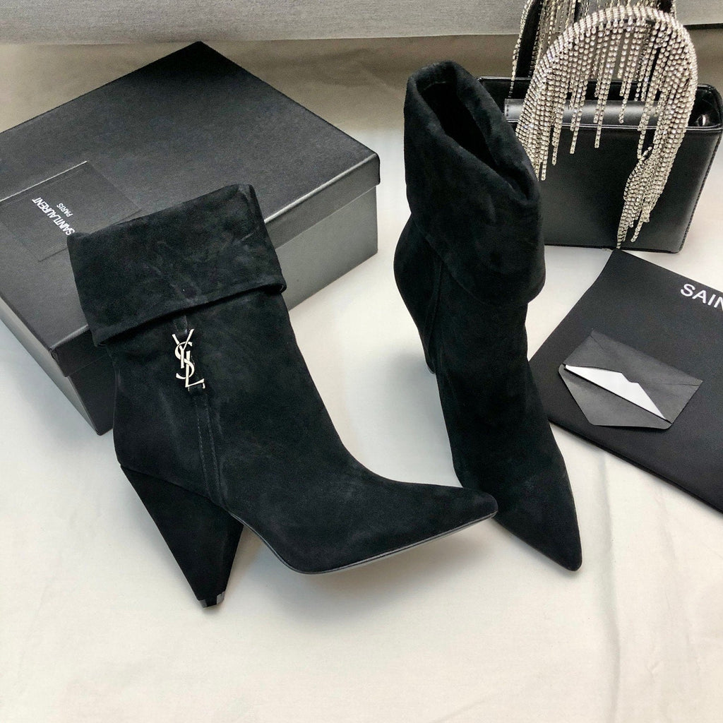 SL Fashion New Side Zipper Suede Short Boots 0723011102