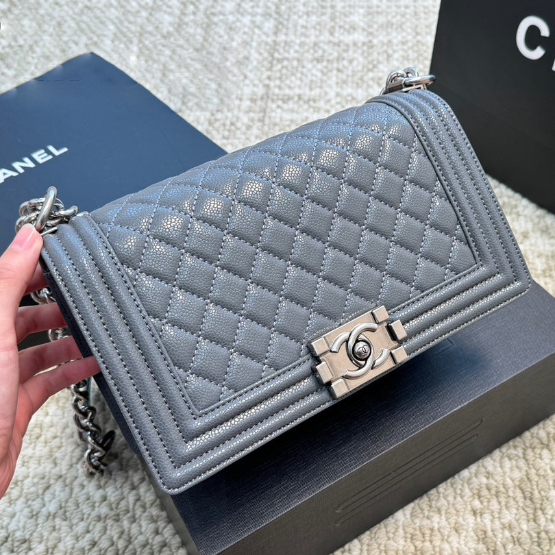 Quilted Caviar SiLer Lock Bag 1824050305