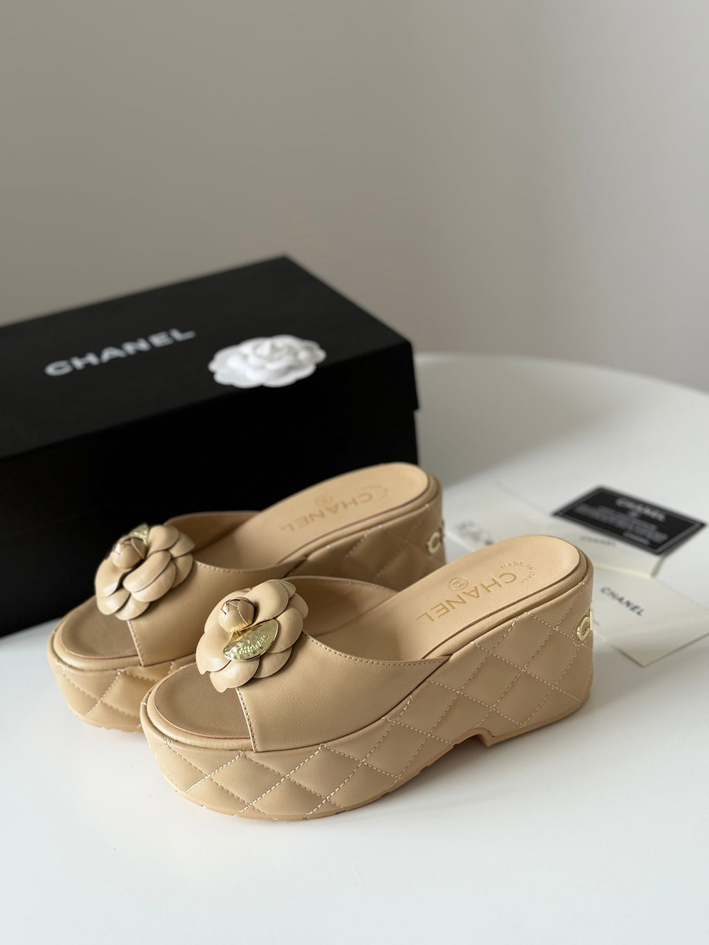 24SS camellia platform slippers 0724042709