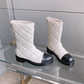 Classic and versatile rhombus short boots 1824061006