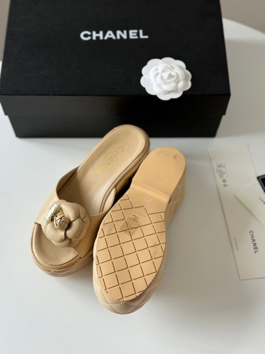 24SS camellia platform slippers 0724042709
