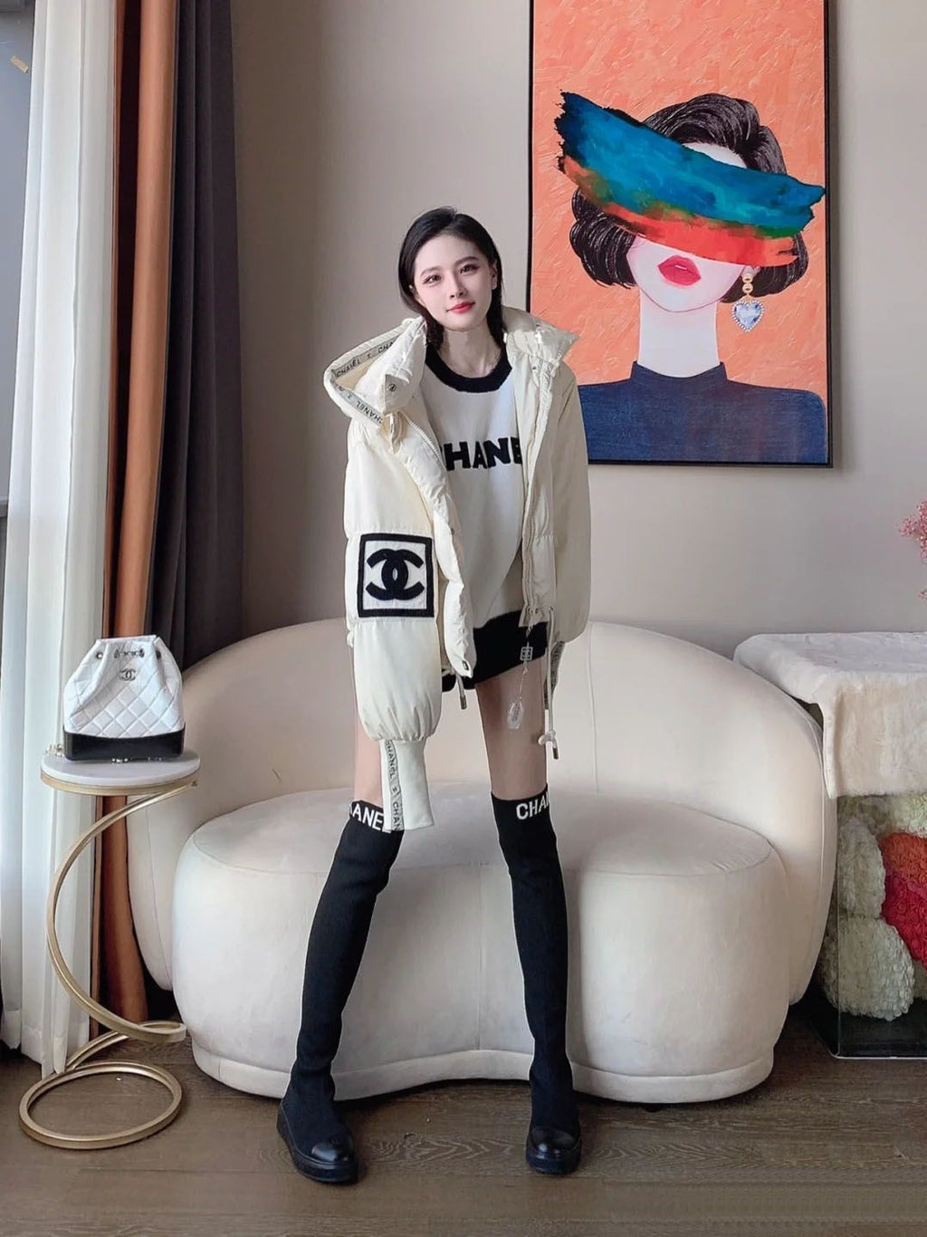 Trendy Printed Logo Down Jacket 08231212SY01