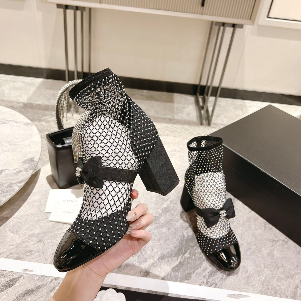 23 New Explosive Diamond Mesh High Heels