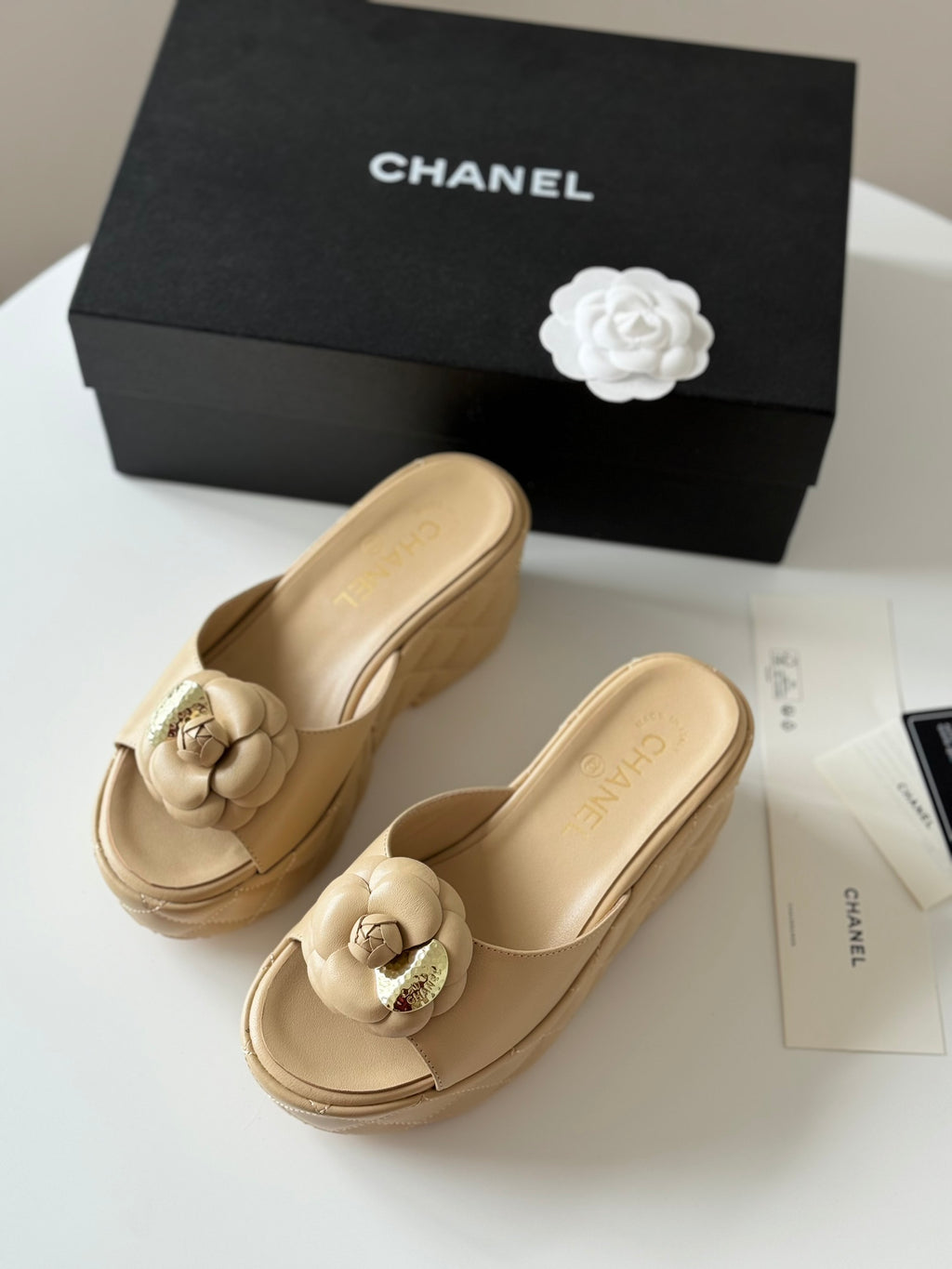 24SS camellia platform slippers 0724042709