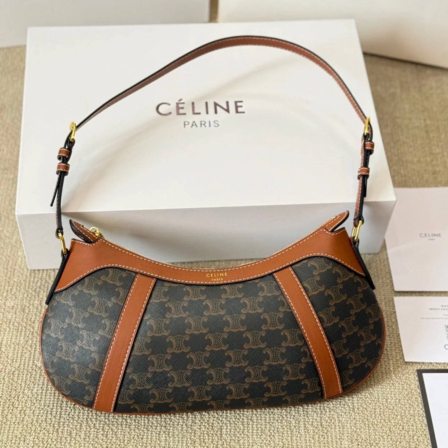 New Logo Printed Stripe HOBO Handbag 1024122510