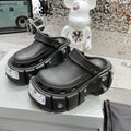BB collaboration metal decorative thick-soled slippers 0724033101