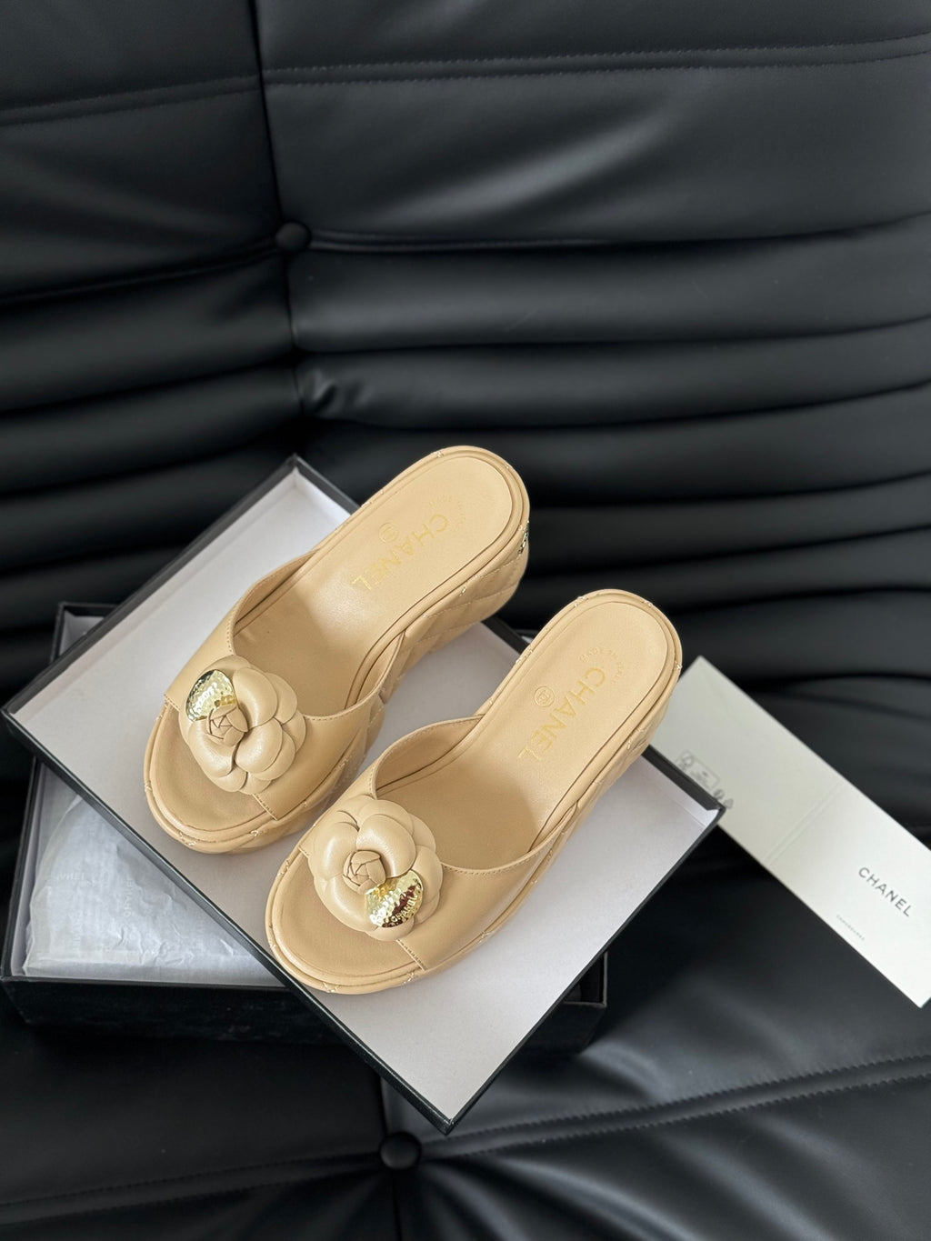 24SS camellia platform slippers 0724042709