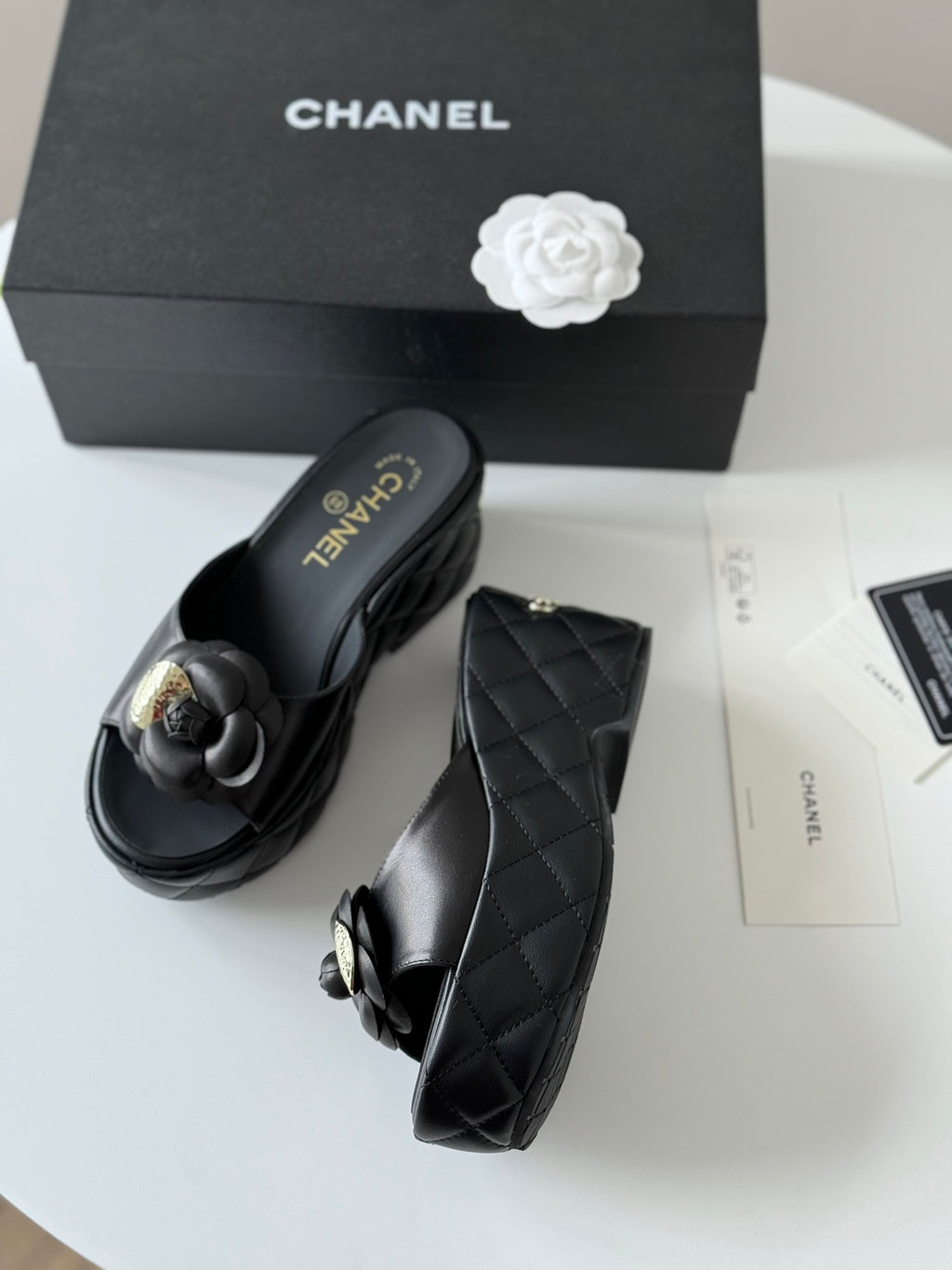 24SS camellia platform slippers 0724042709