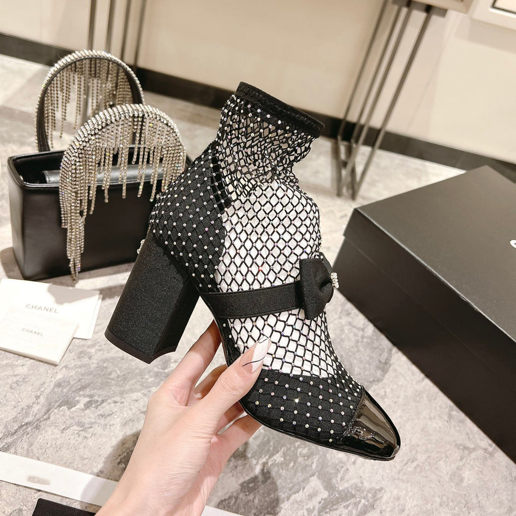 23 New Explosive Diamond Mesh High Heels