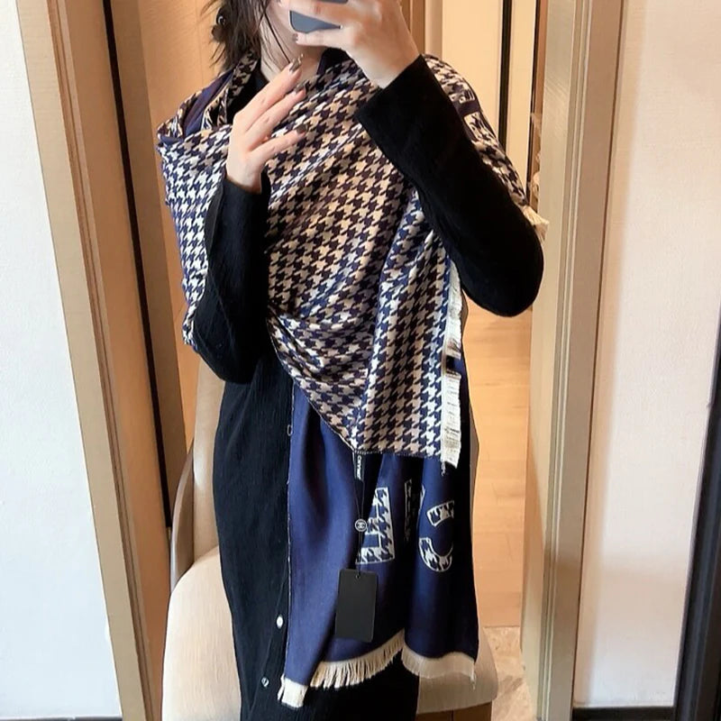 Fashion double-sided cashmere scarf 1024093007