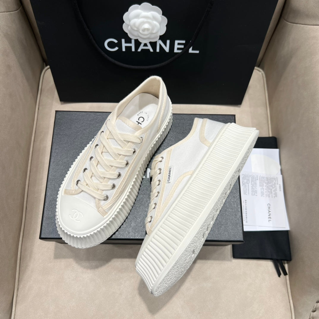 Vintage 2024 Autumn and Winter New Style Canvas Thick-soled Sneakers 1824071604