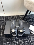 24SS bow low heel slippers 0724042706