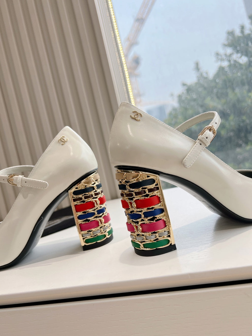 Chane1 top fashion classic color block high heels 0724030825