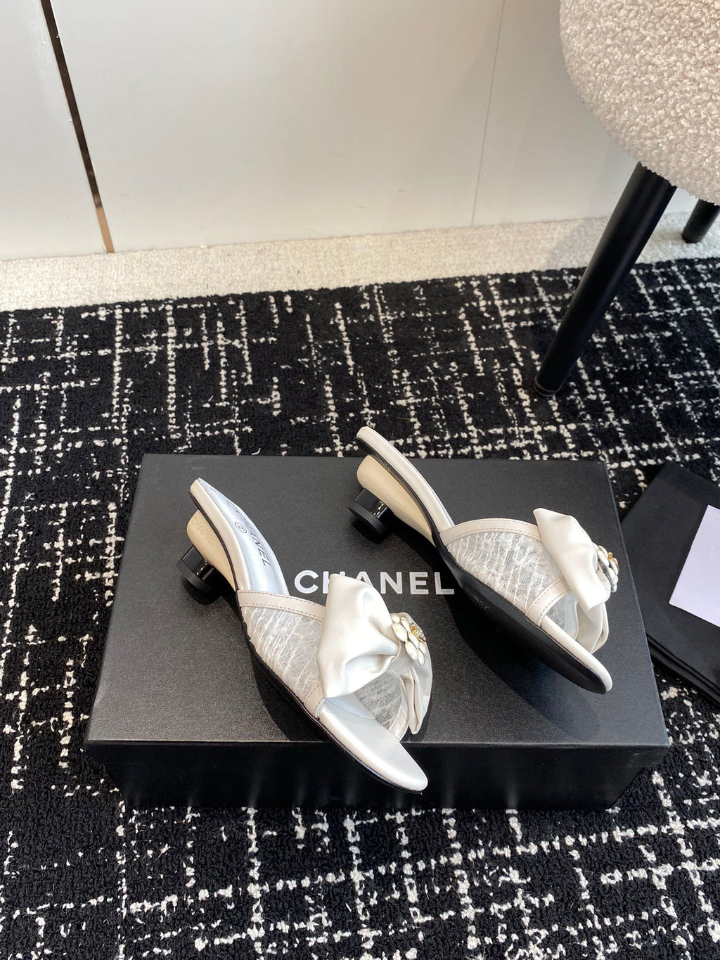 24SS bow low heel slippers 0724042706