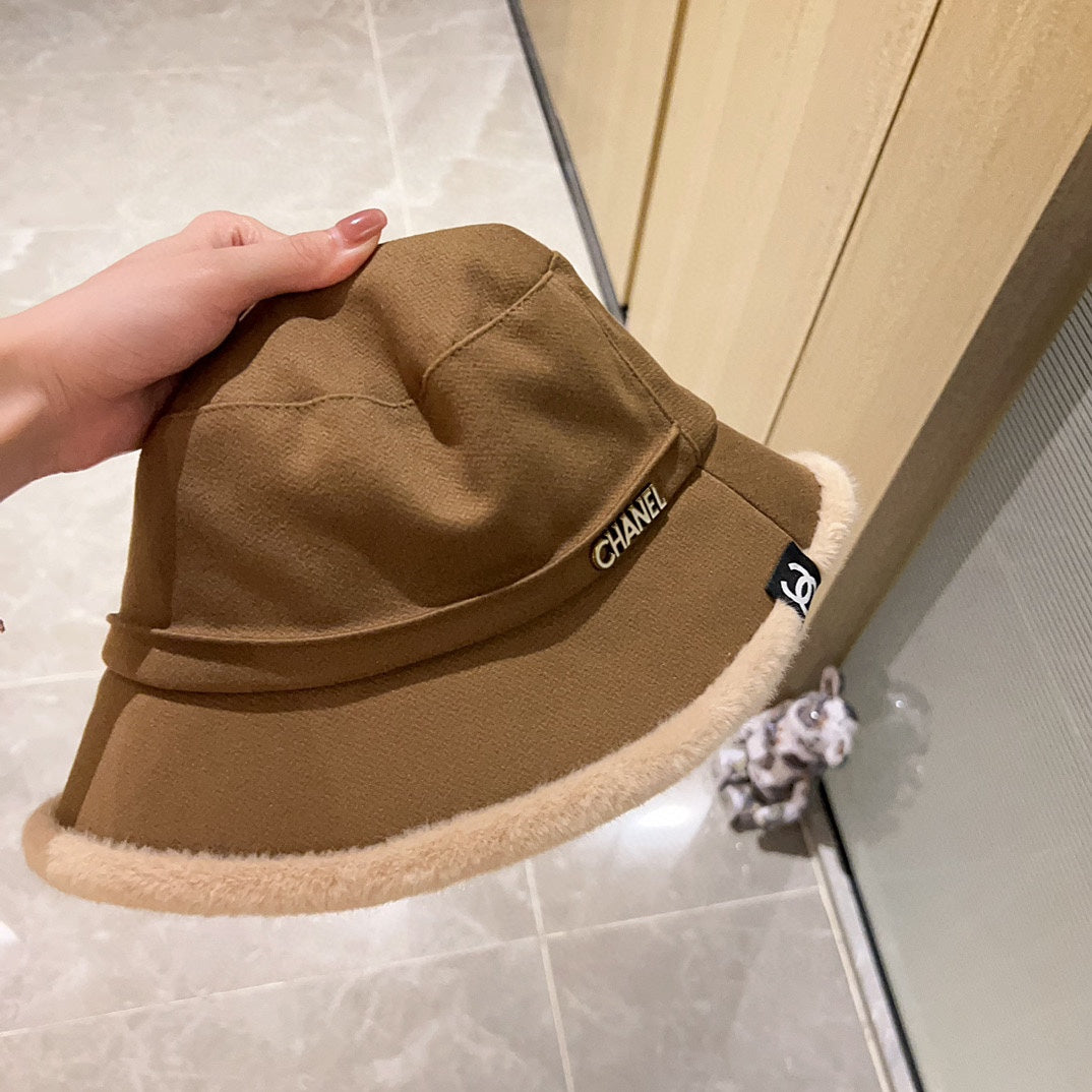Thick plush small fragrance fisherman hat XC0823110709