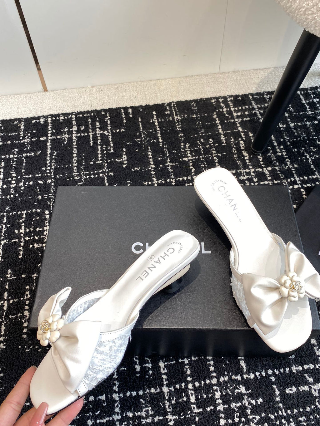 24SS bow low heel slippers 0724042706