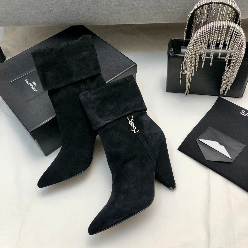 SL Fashion New Side Zipper Suede Short Boots 0723011102