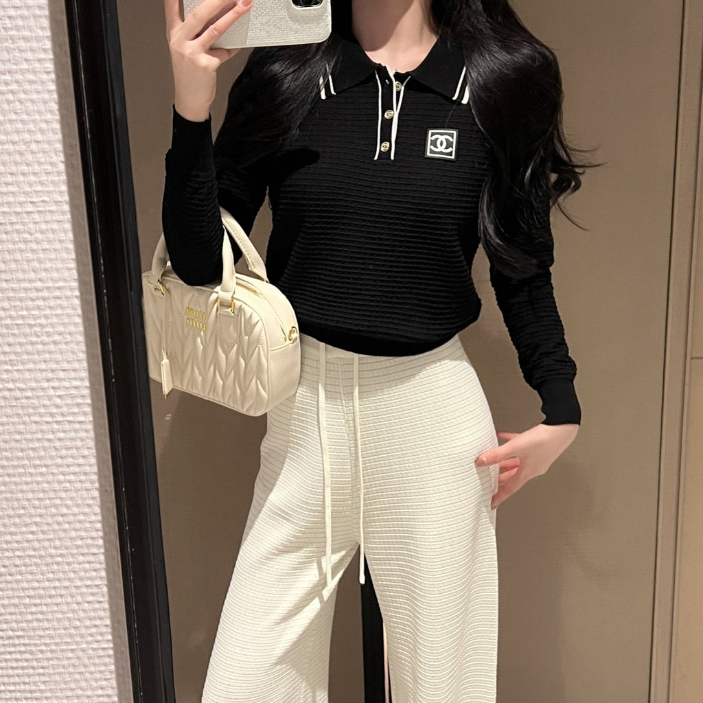 Stand collar knitted long sleeve sweater 0724090303