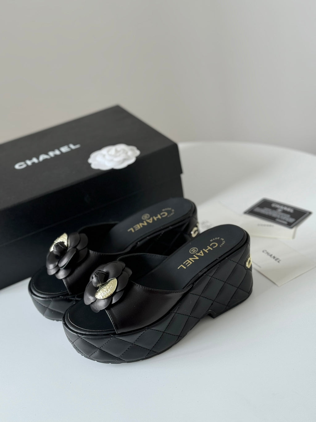 24SS camellia platform slippers 0724042709