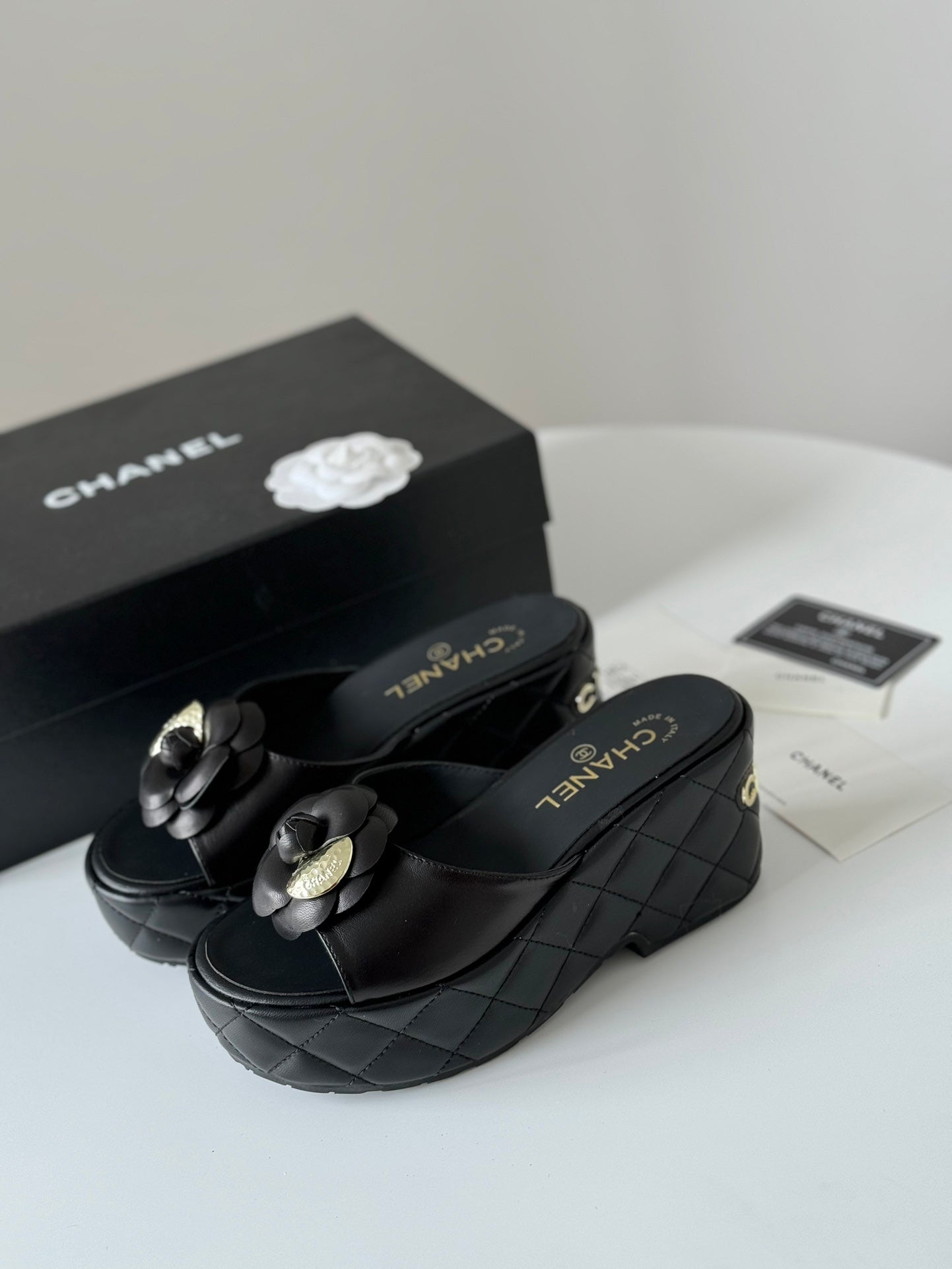 24SS camellia platform slippers 0724042709