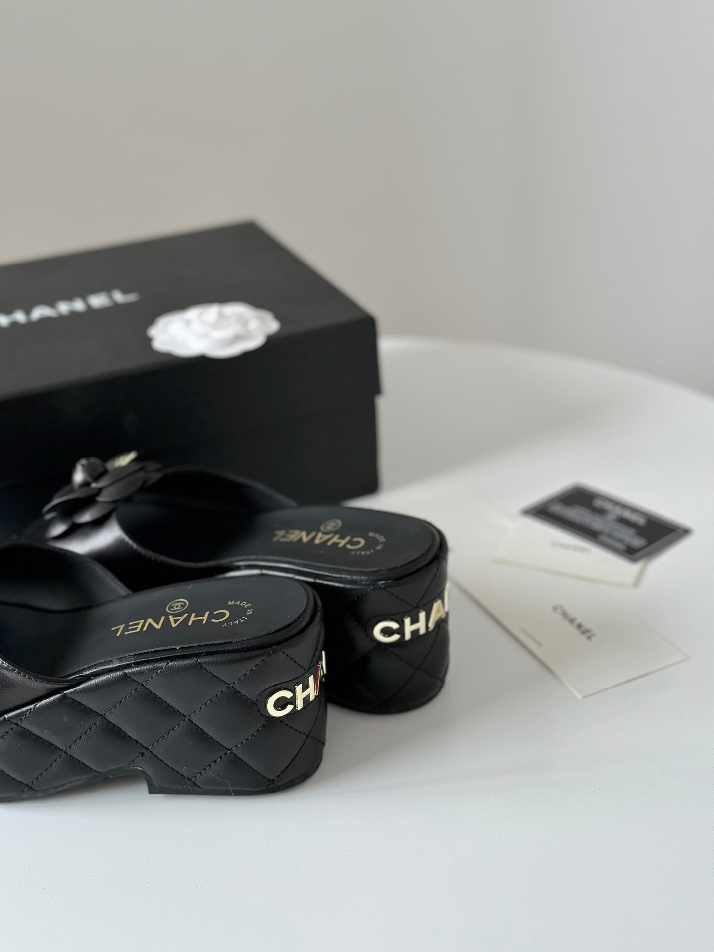 24SS camellia platform slippers 0724042709