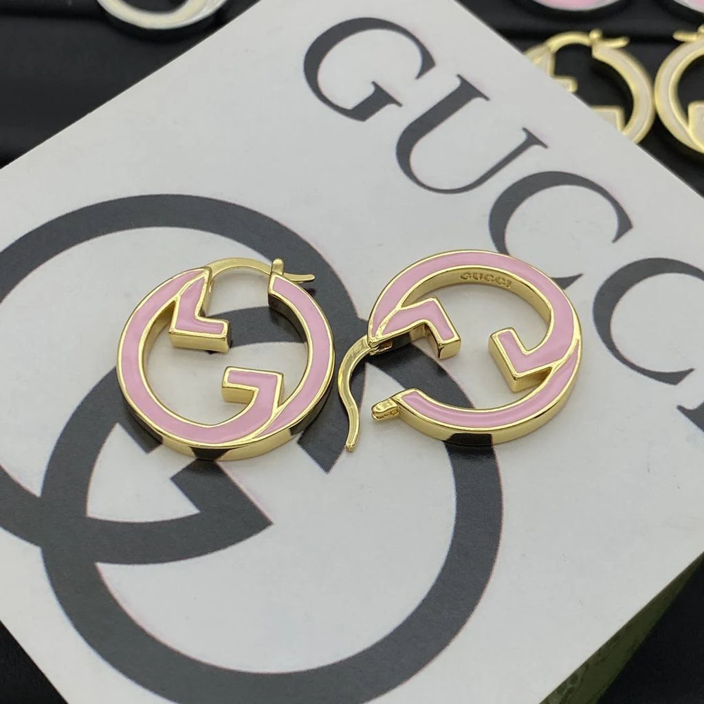 G letter earrings versatile lightweight vintage 1024122702